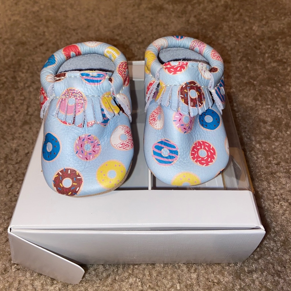 Freshly picked donut moccasin baby shoe size 1